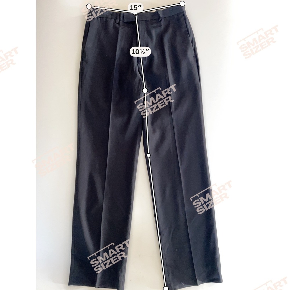 Mens Classic Dress Pants Black Flat Front Straight Leg Claiborne 30x32 - Picture 6 of 8